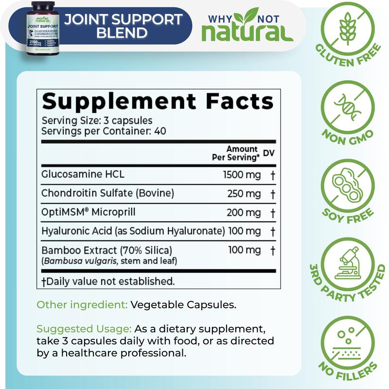 Glucosamine Chondroitin MSM, Joint Support Supplement
