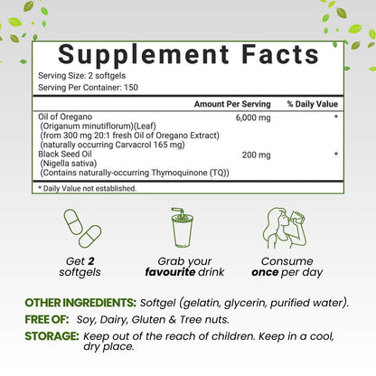 Oil of Oregano + Black Seed Oil — Daily Immune & Gut Support